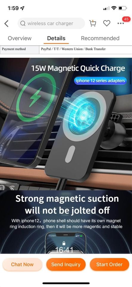 Fast Charger Magnetic Phone Mount Holder